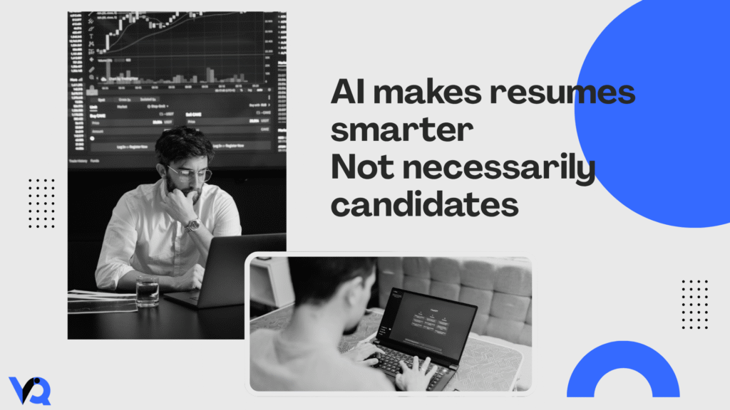 AI-powered resume creation concept showing how generative AI improves resumes but not actual candidate capability